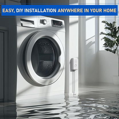 BSEED WiFi Water Leak Detector 5 Pack, Smart Water Sensor with Cable, 85dB Audio/App/SMS/Email Alarm, Rapid Leak Detection for Home, Kitchen, Bathroom, Basement, IP65 Waterproof, No Hub Required