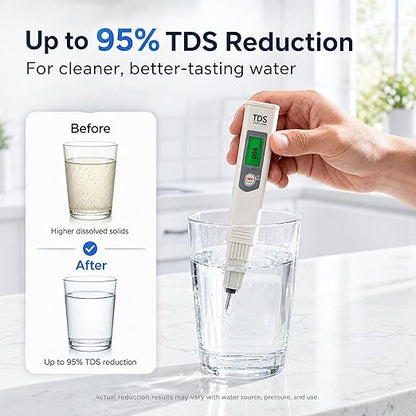 ANGEL X1 Pro Reverse Osmosis Water Filter, 7-Stage Under Sink Water Filtration System, 3 Years RO Life, 2:1 Pure to Drain, Reduces PFAS/PFOS, TDS, Chlorine, Bad Taste & Odor, Lead-Free