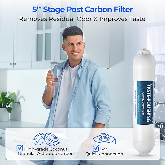 iSpring F31KU75 NSF Certified 3-Year Reverse Osmosis Water Filter Replacement Cartridge Set for 7-Stage 75 GPD RO Water Filtration Systems w/Alkaline Mineral & UV Filters Fits RCC7AK-UV, 31 Piece