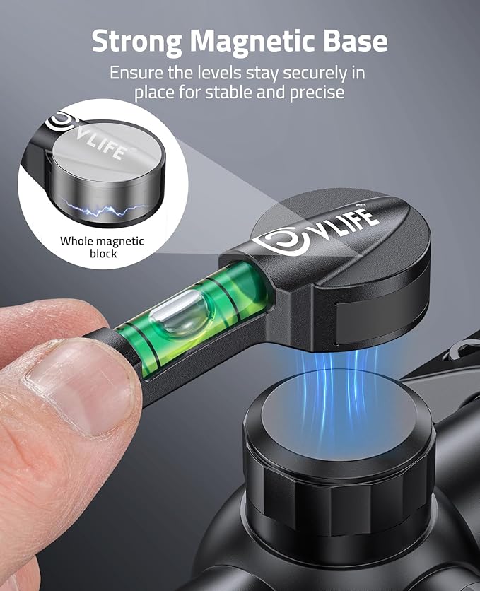 CVLIFE Scope Level Scope Leveling Kit with Magnetic Bases High Visibility Bubble Level with Strong Metal Structure for Optics Accessories Leveling System