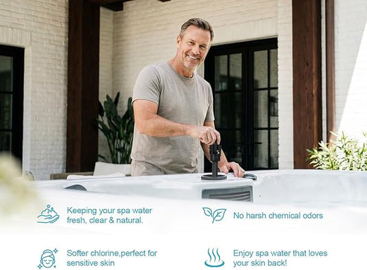 Upgrade Salt Water System Cartridge Replacement for Spas & Hot Tubs, Compatible with Hot Springs Highlife & Limelight, Chlorine-Generating Filter, Soft, Fresh Water, Reduces Dry Eyes, Itchy Skin