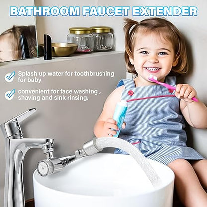 Water Filter for Sink Faucet,1080° Rotating Tap Extender, Remove Chlorine, Taste,Odor More Than 99% Relieve Dry, Rough&Itchy Senstive Skin for Bathroom Face Wash (3pcs Filter Replacements)