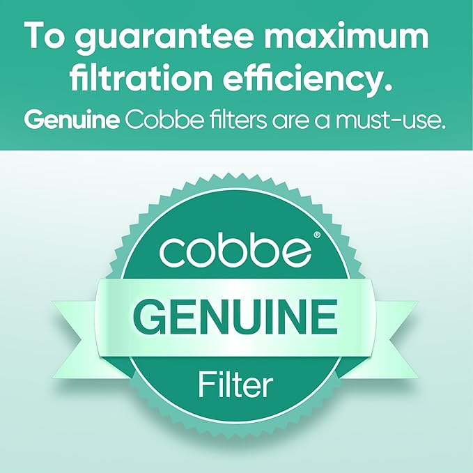 Cobbe 1 Pack Replacement Filters for Fixed Showerheads - Water Softener Filters Beads for Hard Water - Remove Chlorine - Reduces Dry Itchy Skin