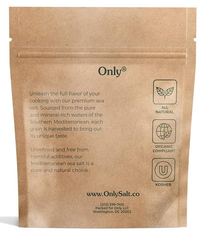 Mediterranean Sea Salt - Organic, Natural - 7oz Pouch