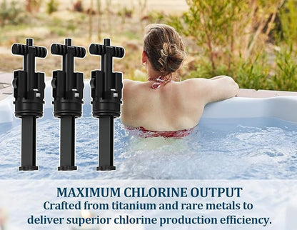 Salt Water chlorination System Cartridge Replacement for Spas & Hot Tubs/Hot Spring Highlife/Limelight,Chlorine-Generating Filter for Gentle,Soft Fresh Water to Helps Combat Dry Eyes&Itchy Skin, 3Pack