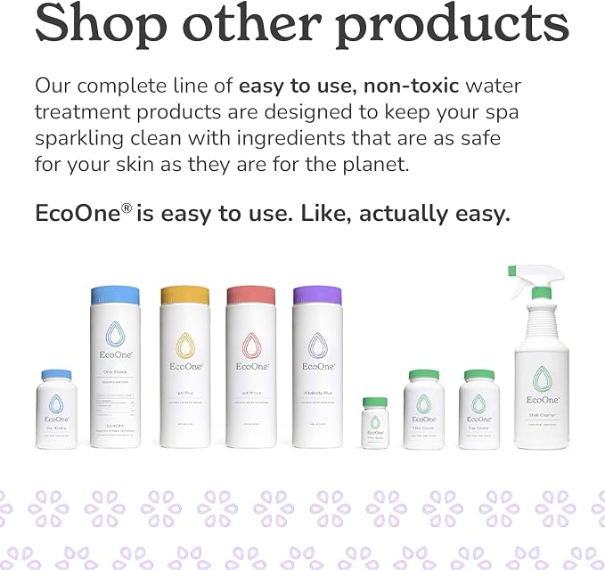 Alkalinity Plus by EcoOne | Natural Water pH Increaser for Hot Tub Application | Chlorine-Free, Phosphate-Free Hot Tub pH Increaser | Increases Alkalinity & Neutralizes pH to Prevent Buildup, 2 Lbs