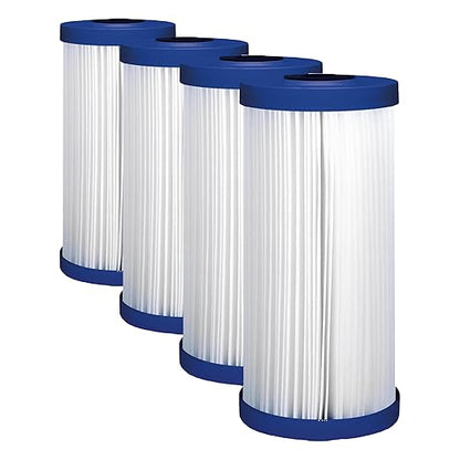 GE FXHSC Whole House Water Filter Replacement for Water_Filtration System, NSF-Certified Reduces Sediment, Rust & Other Impurities from Water-Replace Every 3 Months for Best Result- Filter (Pack of 4)