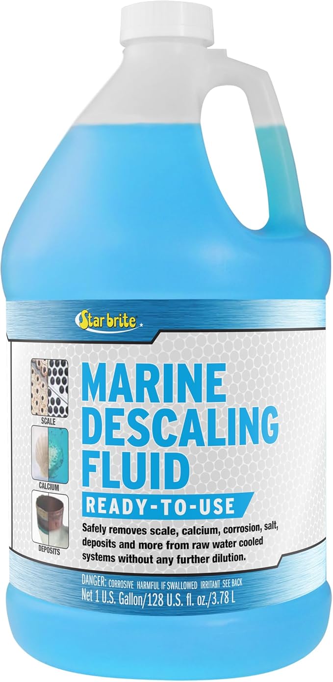 STAR BRITE Marine Descaling Fluid - Powerful, Ready-to-Use Engine Cleaner for Marine Deposits - 1 Gallon (084000)