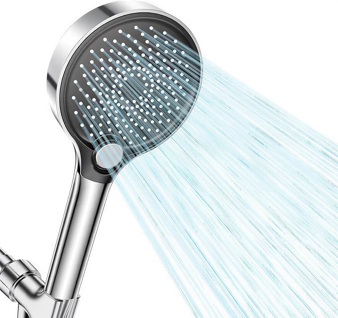Filtered Shower Head with Handheld, 3 Modes Shower Head for home (Silver) | Filtered Shower Head with Handheld, 3 Mode Water Softener High Pressure Shower Head with Filter for Bathroom Hotel Apartment
