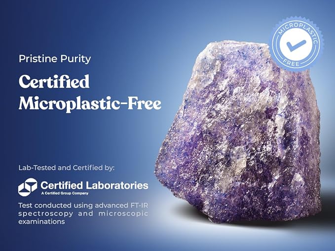 EUPHERBIA Blue Salt, Fine Grind, Rare Mineral Salt, High Potassium, Lower Sodium, Natural, Unprocessed, Hand Harvested, Kosher Certified (2lb Fine Grind)