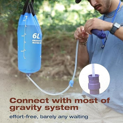 Membrane Solutions S2 Detachable Water Filter Straw, 4-Pack | NSF/ANSI 42, 372 & 401 certified; 0.1-micron 4-stage replaceable filter, 1,320-gal life for for camping & emergency prep