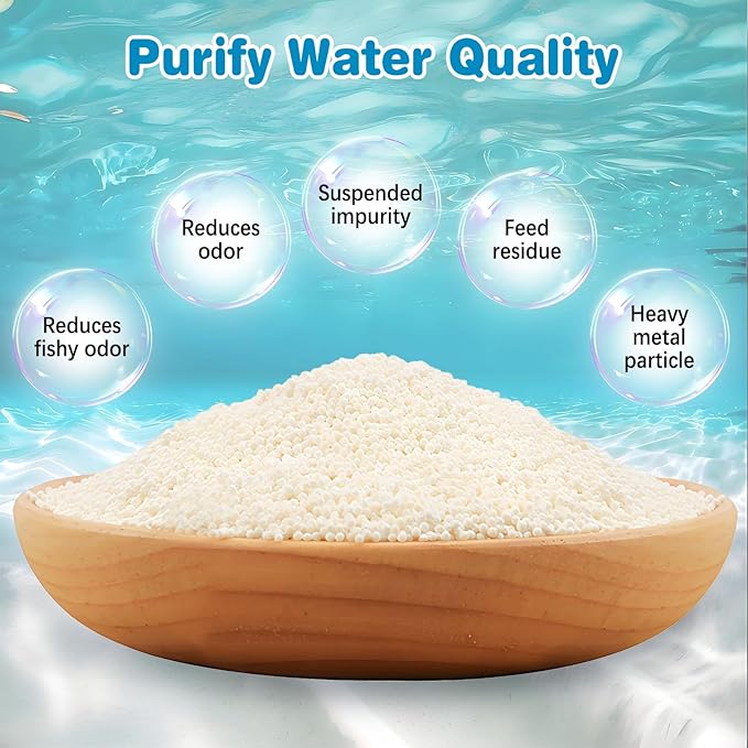 250 g/0.55 lb Aquarium Filter Media Organic Filtration Resin with 5 Mesh Bag Purify Water Quality Release Driftwood Tannins for Freshwater and Saltwater Small Fish Tank