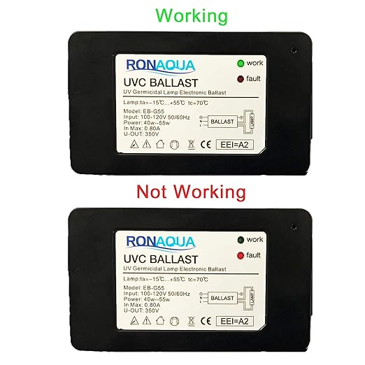 Ronaqua 55W Whole House UV Light Water Purifier, 12 GPM, 3/4'' MNPT Ports - Includes 2 Free Replacement Bulbs, Long-Lasting Performance, Ideal for Well & City Water