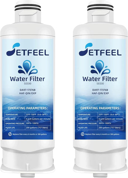 DA97-17376B Water Filter Replacement for Samsung Refrigerator Rs27t5200sr Rs22t5201sr rf28r7201sr Rf27t5201sr Rf29a9671sr Haf-qin/exp rf27t5241sr rf28t5001sr rf27t5201sg rf28r7351sr, 2 Pack