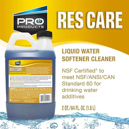 ResCare RK03B All-Purpose Water Softener Cleaner Liquid Refill, 64 oz. Bottle, 3 Pack