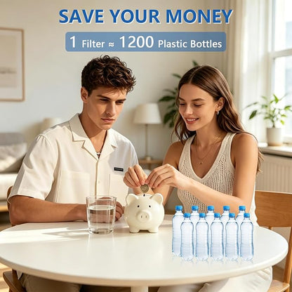 Regular Replacement Filters fits Seychelle - for Gen 2 Dual Water Pitcher, Reduces PFOA/PFOS, Chlorine, compatible with Alexapure Pitcher Water Filtration System, Lasts 200 Gallons, Pack of 2