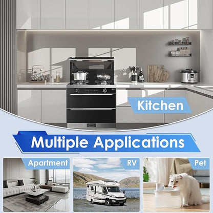 VORTOPT F9 Countertop Water Filter System,Direct Connect Water Filtration-0.01μm Filtration Reduces PFOA/PFOS,Chlorine,Heavy Metals,Bad Odors-C2 and UF Filter.