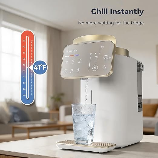 Y60EC Cold Reverse Osmosis Water Mineralization System — Featuring Natural Mineral Activation, 10-Stage RO Filtration, Ultra Dual UV, Alkaline Water,4:1 Pure-to-Drain Ratio