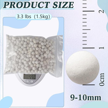 Leumoi Refill Condensate Neutralizer 9-10 mm Condensate Neutralizes Balls Acidic Water Increases Alkalinity Waste Liquid Neutralizer Condensing Water Heater Neutralizer Filler (1 Bag,3.3 Lbs)