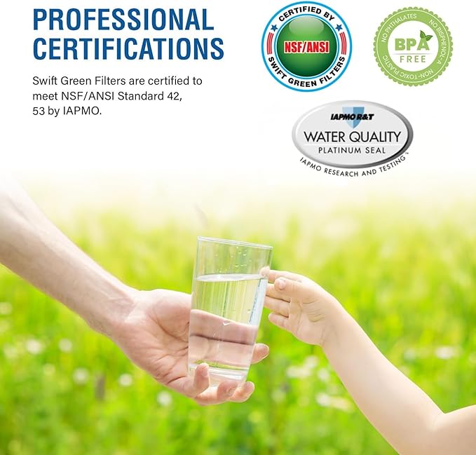 Swift Green Filters SGF-M9 Replacement Refrigerator Water Filter for UKF8001,EDR4RXD1,Filter 4,EFF-6007A,46-9005,46-9006,CLCH101,PuriClean II 67003526 (3 Pack) Made in USA