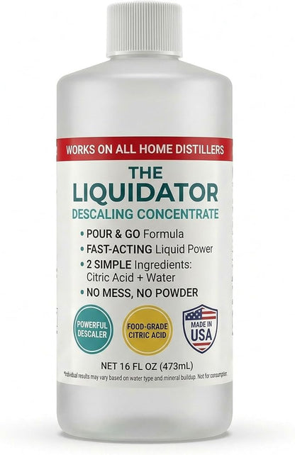 Think Crucial Water Distiller Descaler Liquid — Compatible with H2O Labs, Megahome, Waterwise, VEVOR, Durastill — 16 fl oz