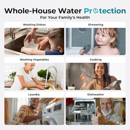 iSpring F3WGB31BM Whole House Water Filter Replacement Pack, Reduces Iron, Manganese, Chlorine, Sediment, Taste, and Odor, Up to 12 Months, 4.5” x 10”, Fits WGB31BM