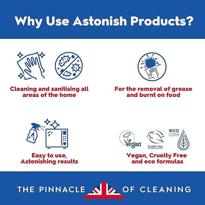 Astonish Descaling Foaming Powder | Tea & Coffee Mugs, Pots, Kettles & Stainless Steel | Dissolves Limescale & Eliminates Stains Clean & Revive (Pack of 6)