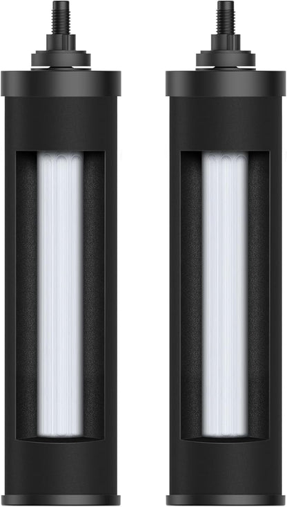 [New Upgraded Ultrafiltration] AQUA CREST Black Water Filter, Replacement for Berkey® BB9-2® Black Purification Elements, Berkey® Gravity Water Filter System, 2 Pack