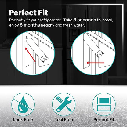 ICEPURE RPWF Refrigerator Water Filter, Replacement for GE RPWF (Not RPWFE), RWF1063, RWF3600B, WDS-RPWF, WSG-4, DWF-36, R-3600, AQF-RPWF, MPF15350, OPFG3-RF300, WF277, 3Pack