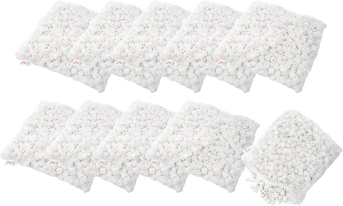 CNZ Premier Bulk Bio Ceramic Rings Filter Media for Aquarium Koi Fish Pond Reef Filter (50-lbs)