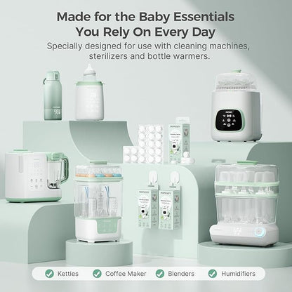 Momcozy Official Descaling Tablets, Compatible KleanPal Pro Baby Bottle Washer, Descaler for Milk & Limescale Removal, 30 Count