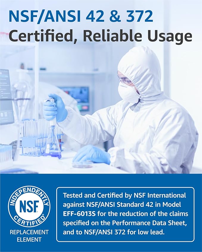 Filterlogic FL-RF13 Replacement for GE® MWF®, SmartWater® MWFP, MWFINT, MWFA, GWF, HDX FMG-1, GSE25GSHECSS, WFC1201, RWF1060 Refrigerator Water filter