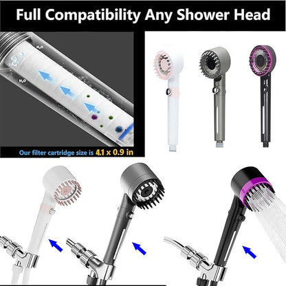 Shower Filter for Handheld Shower Head Shower Filter Replacement High Pressure Handheld Shower Heads Filter Set of 8 Replacement Filters for Hard Water Remove Chlorine and Harmful Substances