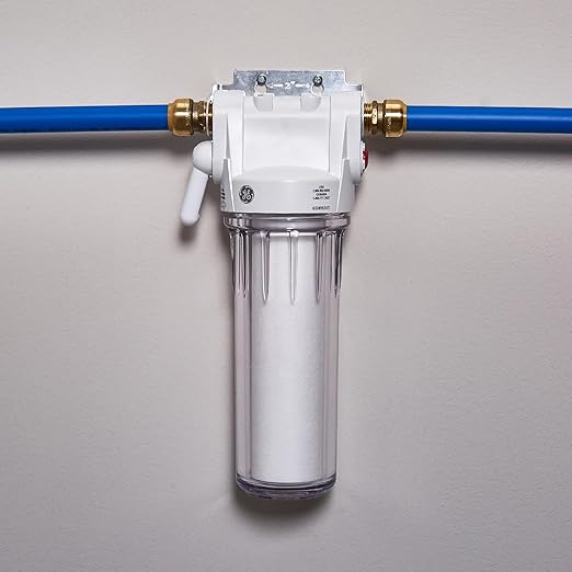 GE Whole House Water Filtration System & Basic Filter | Reduces Sediment, Rust & More | Install Kit & Accessories Included | GXWH20T, FXUSC
