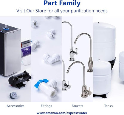 Express Water Modern Chrome Water Filter Faucet – Drinking Water Faucet – Reverse Osmosis Filtration System and Kitchen Sink Beverage Faucet – Simple 3-Piece Easy Install Faucet