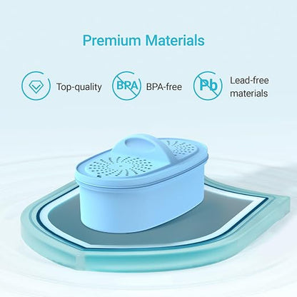 AQUA CREST PF-AL Alkaline Water Filter Replacement for Waterdrop® Pitchers | Replacement for Waterdrop® Pitcher and Dispenser & PF-AL Filter, Reduces PFOA/PFOS, Chlorine, Last Up to 100 Gallons, 1 Pack
