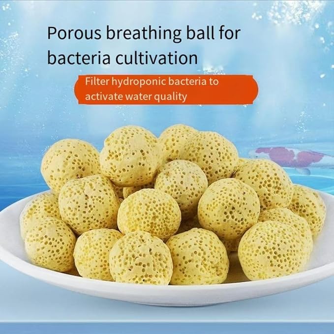 Filter Media 2500g 5.5lb Bio Balls | Aquarium Filter, Pond Filter Media, Fish Tank Filter Media, Ceramic Rings, With Mesh Bag