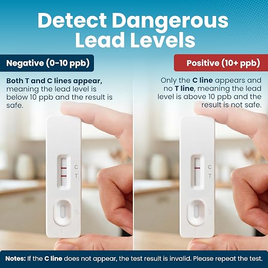 Lead Test Kit for Drinking Water – Lab-Grade Accuracy with Results in 15 Minutes – Easy DIY Test for Tap, Well & Spring Water – Detects Harmful Lead Contamination – Single Use Cassette