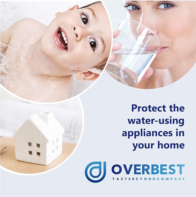 Overbest 10" x 4.5" Whole House Water Filte Replacernent for 3M®Aqua-Pure®AP810, AP811, AP801, AP801-C, AP801T, P801B, Whirlpool® WHKF-GD25BB, VWHKF-DWHBB, 5 Micron Well & Tap Water Filter, Pack of 3 | Replacement for 3M® Aqua-Pure® AP811, AP801, AP801...