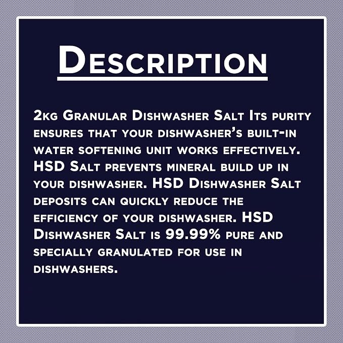 2kg Dishwasher Salt for Dishwashers and Water Softeners (Pack of 3)