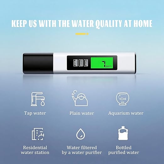 4-in-1 TDS/EC/Temp(°C/°F) Meter | 0-9990ppm Digital Water Tester | Accurate for RO/DI, Aquariums, Drinking Water | Instant Read