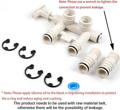 7345388 Water Softener Standard Bypass Valve Assembly Compatible with Whirlpool, Kenmore, EcoPure, GE, Morton, NorthStar