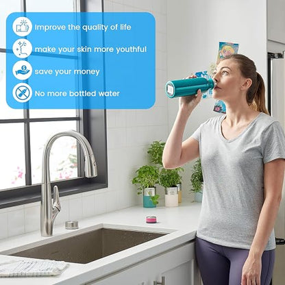 12 GPM Whole House UV Water Filter，uv Light Water Purifier with 1 Extra UV Tube， 55W Ultraviolet Purifier for RO Systems, 3s to Fill a 200ml Water Cup
