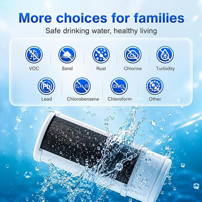 Vortopt T10-Purple Water Purifier for Faucet, 360° Rotary Faucet Filter | Carbon Block Filter Reduces 99% of Chlorine & Improves Taste. 350-Gallon Faucet Water Filter for Sink Faucet, With 1 Filter.