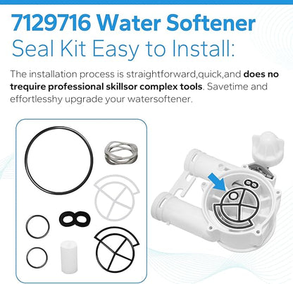 7129716 Water Softener Seal Kit for Whirlpool, GE, Kenmore,for Whirlpool water softener parts,3/4" Water Softener Gasket Parts Replace 7092163, 7134224, WS35X10005