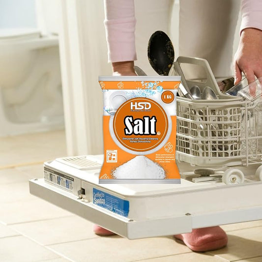 1kg Dishwasher Salt, Powerful Cleaning Dishwasher Salt, softener salt, Best For Laundry Kitchen Dish Washing, Compatible to All Water Softner Machines, Premium Food Grade 100% Genuine British Salt (5)
