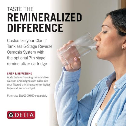 Delta Faucet Clarifi Under Sink Reverse Osmosis Water Filter System with Brushed Nickel Beverage Dispenser Faucet