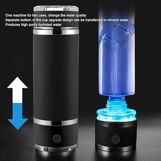 Hydrogen Water Bottle, PEM SPE Technology Electrolytic Water Glass Machine, Insulated Stainless Steel, Ionized Water Generator, Portable Cup for Home, Office, Daily, Drinking