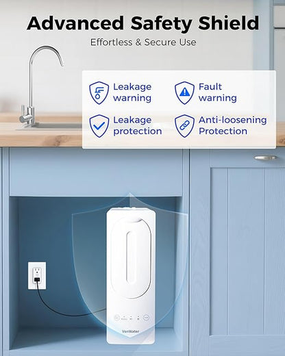 600GPD Under Sink RO Water Filtration, 7 Stage Tankless Reverse Osmosis Water Filter System, NSF/ANSI 372 Certified, 2:1 Pure to Waste, TDS, PFAS Reduction
