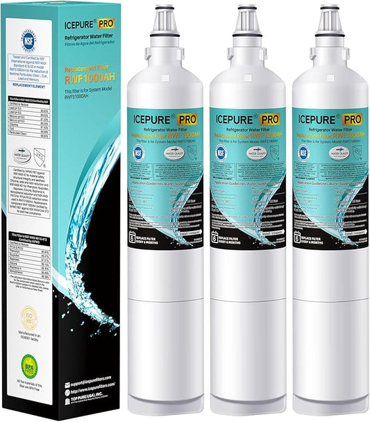 ICEPURE PRO NSF/ANSI 401 Lt600p Replacement for LG 5231JA2006A KENMORE 9990, 5231JA2006B, KENMORECLEAR 46-9990, 5231JA2006A-S, WFC2001, LSC27931ST, FML-2,RWF1000A Refrigerator Water Filter 3PACK